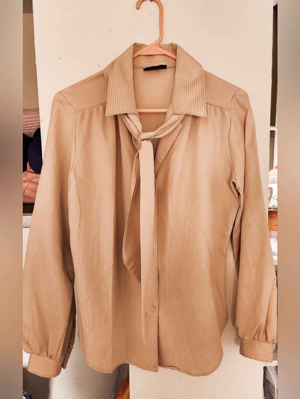 WOMEN'S 60'S/70'S BLOUSE - PEACH
